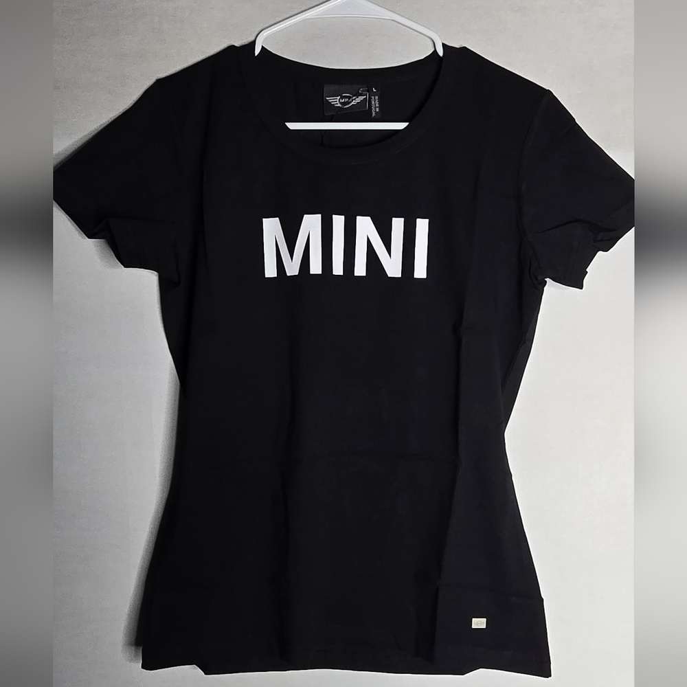 NWT Womens Mini Cooper T Shirt Black Size Small Slim Fit